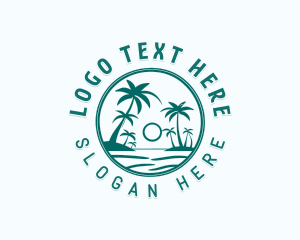 Tour - Beach Travel Tour logo design