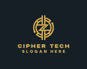 Cryptography - Blockchain Fintech Currency logo design