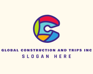 Fun - Colorful Letter C logo design