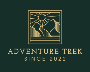 Trek - Sun Mountain Scenery logo design