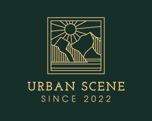 Scene - Sun Mountain Scenery logo design