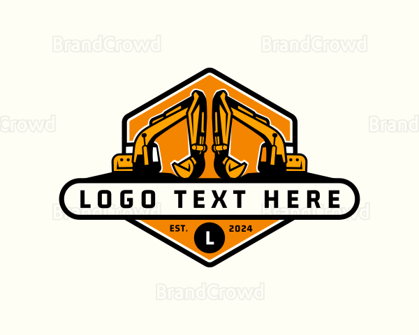 Industrial Backhoe Digger Logo