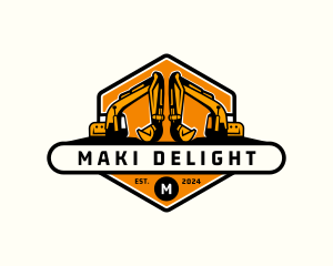 Industrial Backhoe Digger logo design