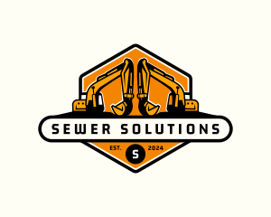 Industrial Backhoe Digger logo design