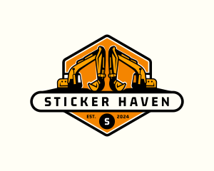 Industrial Backhoe Digger logo design