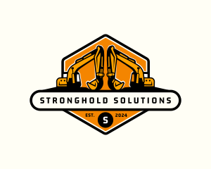 Industrial Backhoe Digger logo design