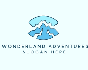 Cloudy Mountain Adventure logo design