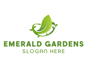 Leaves Botanical Garden logo design