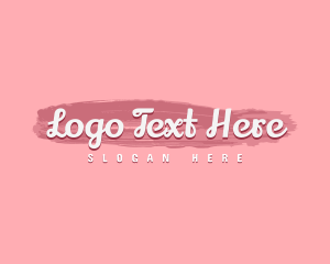 Pink - Paint Smudge Business logo design