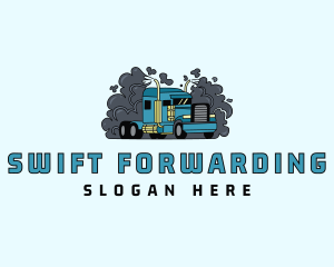 Transport Forwarding Truck logo design