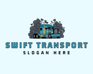 Transport Forwarding Truck logo design