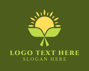 Vegetarian - Natural Leaf Farming logo design
