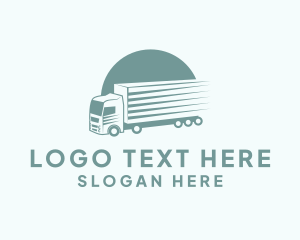 Driver - Cargo Truck Haulage logo design