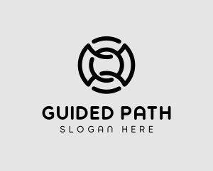 Circle Maze Path logo design