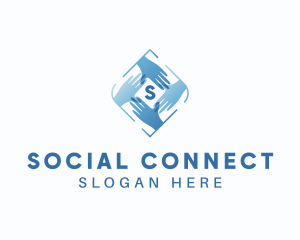 Hand Unity Social Community logo design