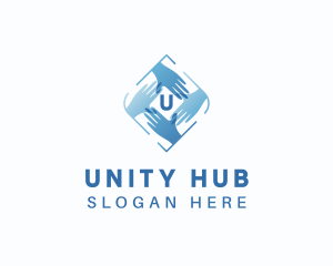 Hand Unity Social Community logo design