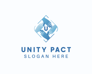 Hand Unity Social Community logo design