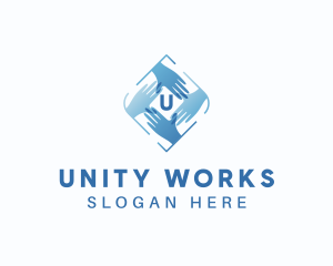 Hand Unity Social Community logo design