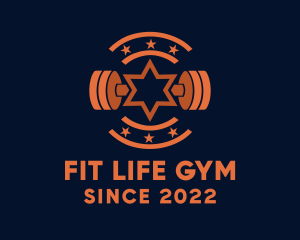 Gym - Star Gym Fitness Dumbbell logo design