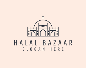 Mosque Islamic Landmark logo design