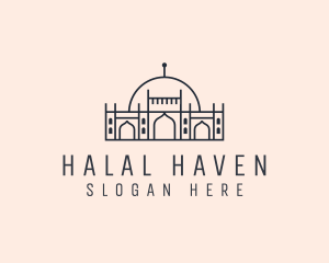 Mosque Islamic Landmark logo design