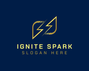 Lightning Bolt Charge logo design