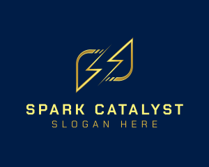 Lightning Bolt Charge logo design