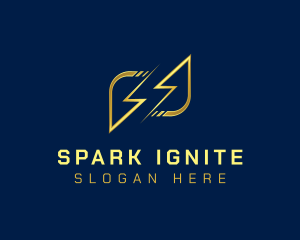 Lightning Bolt Charge logo design