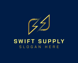 Supply - Lightning Bolt Charge logo design