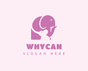 Elephant Family Baby Logo