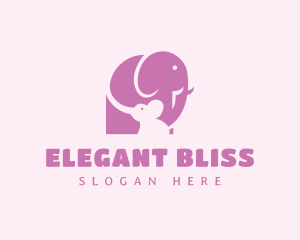 Babysit - Elephant Family Baby logo design