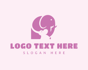 Elephant Family Baby Logo