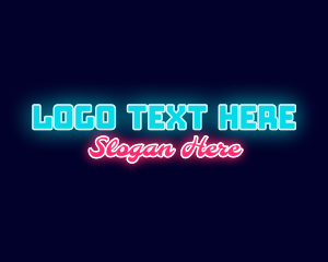 Vlogger - Gaming Neon Studio logo design