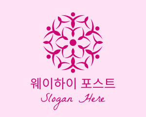 Pink Flower Spa logo design