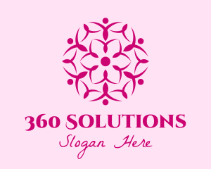 Pink Flower Spa logo design