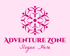 Pink Flower Spa logo design