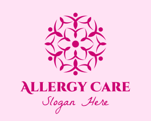 Pink Flower Spa logo design