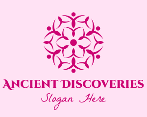 Pink Flower Spa logo design