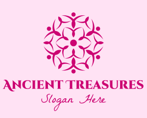 Pink Flower Spa logo design