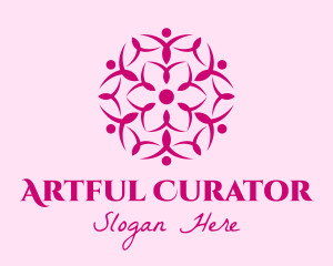 Pink Flower Spa logo design