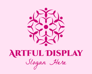 Pink Flower Spa logo design