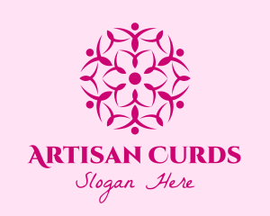 Pink Flower Spa logo design