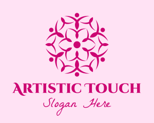 Pink Flower Spa logo design