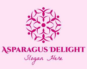 Pink Flower Spa logo design