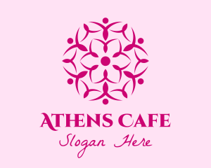 Pink Flower Spa logo design