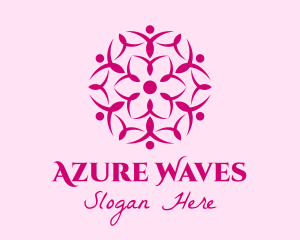 Pink Flower Spa logo design