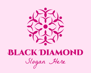 Pink Flower Spa logo design