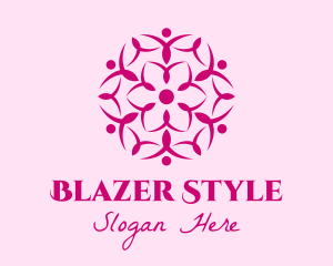 Pink Flower Spa logo design