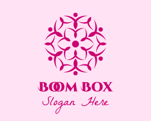 Pink Flower Spa logo design