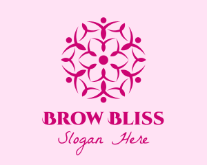 Pink Flower Spa logo design